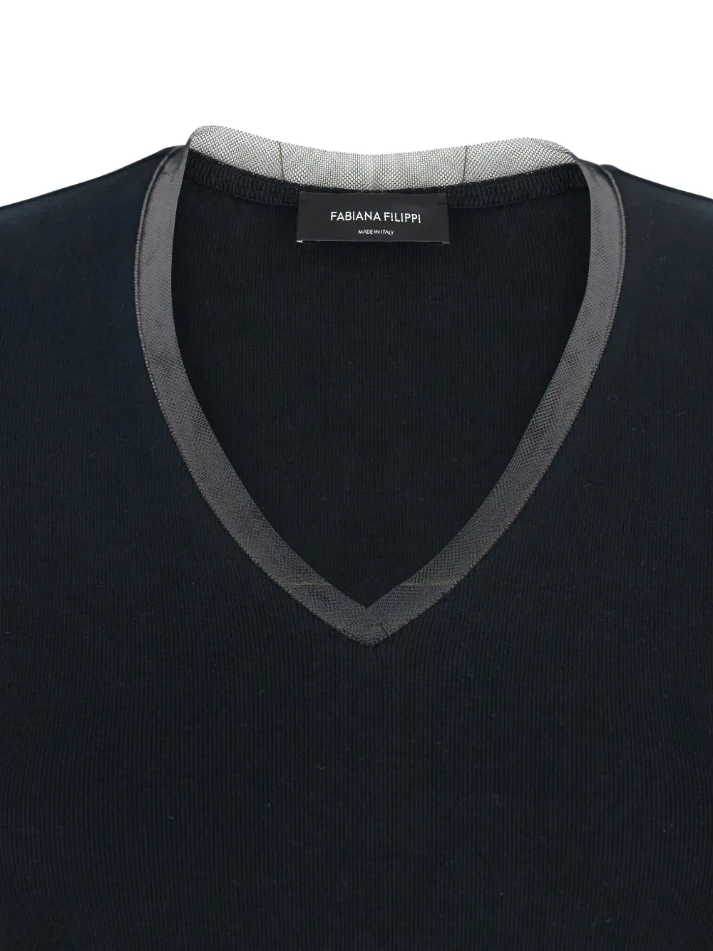 Fabiana Filippi T-shirt met V-hals Zwart