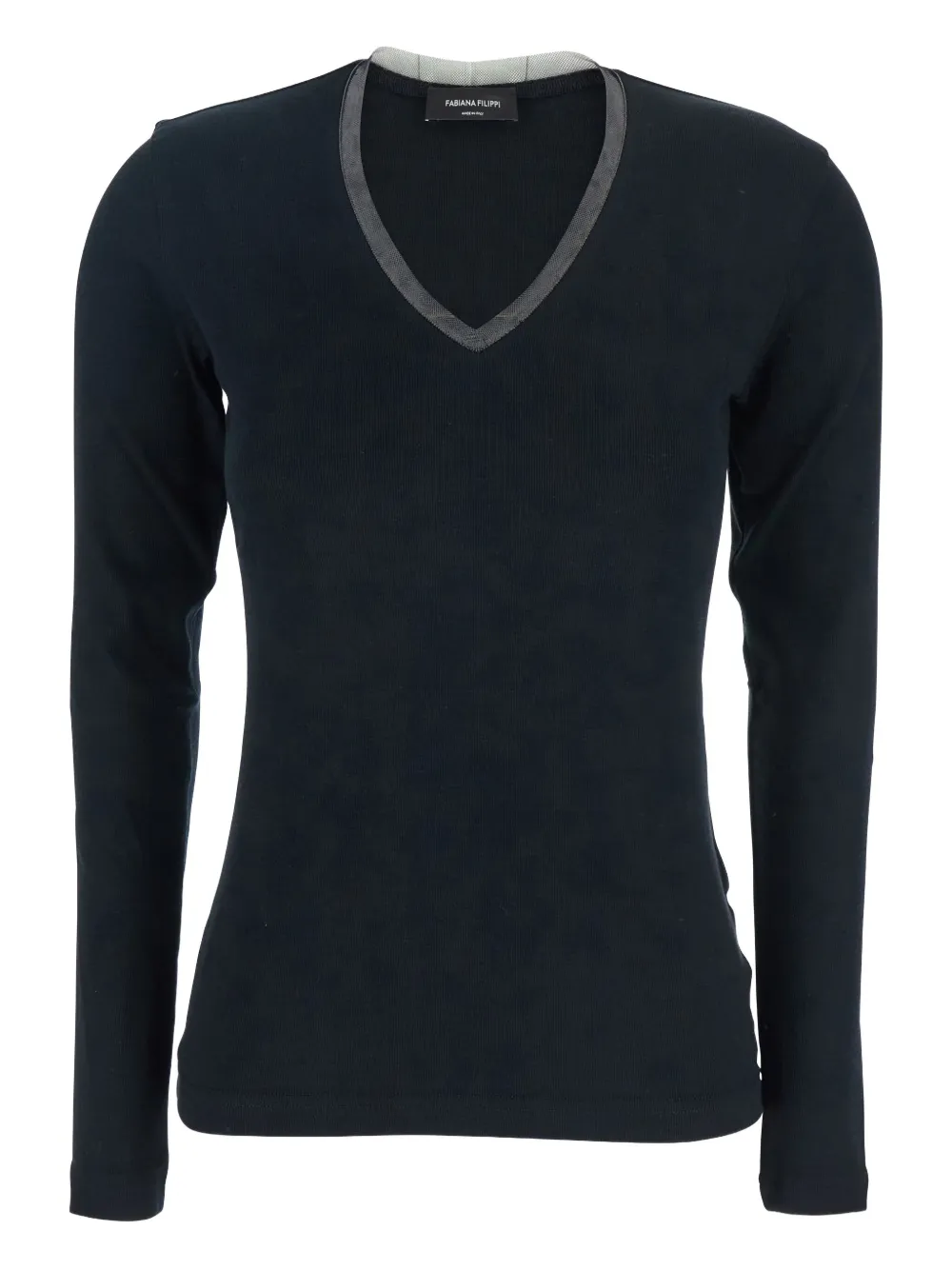 Fabiana Filippi T-shirt met V-hals Zwart