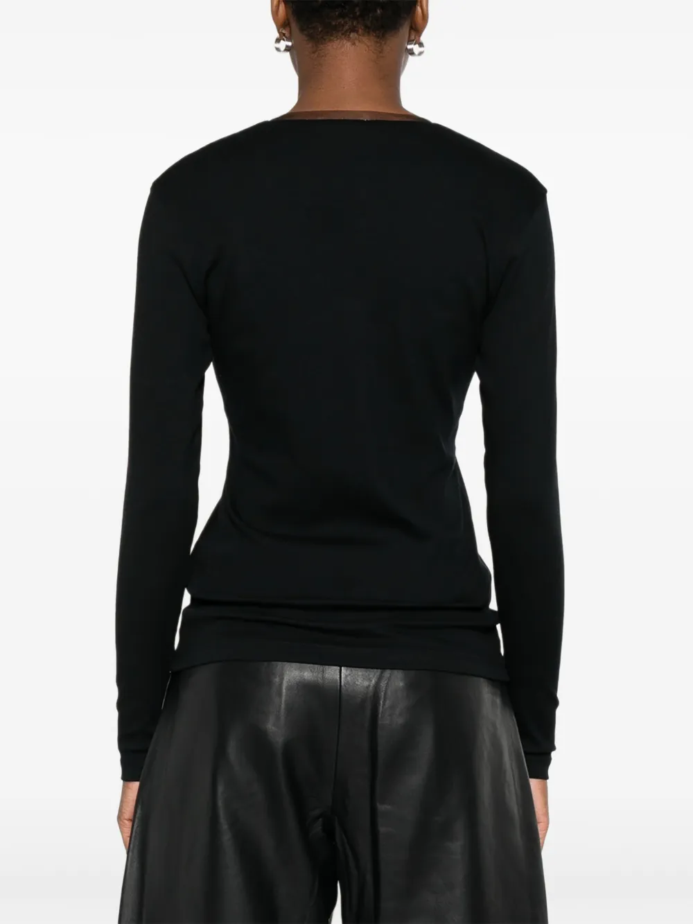 Fabiana Filippi T-shirt met V-hals Zwart