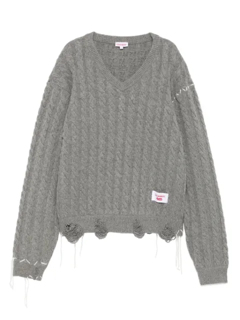 Charles Jeffrey Loverboy cable-knit V-neck sweater