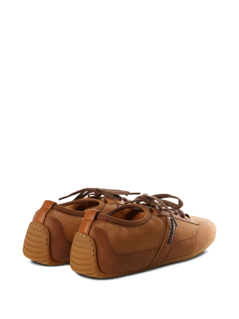 Givenchy lace-up panelled trainers Brown