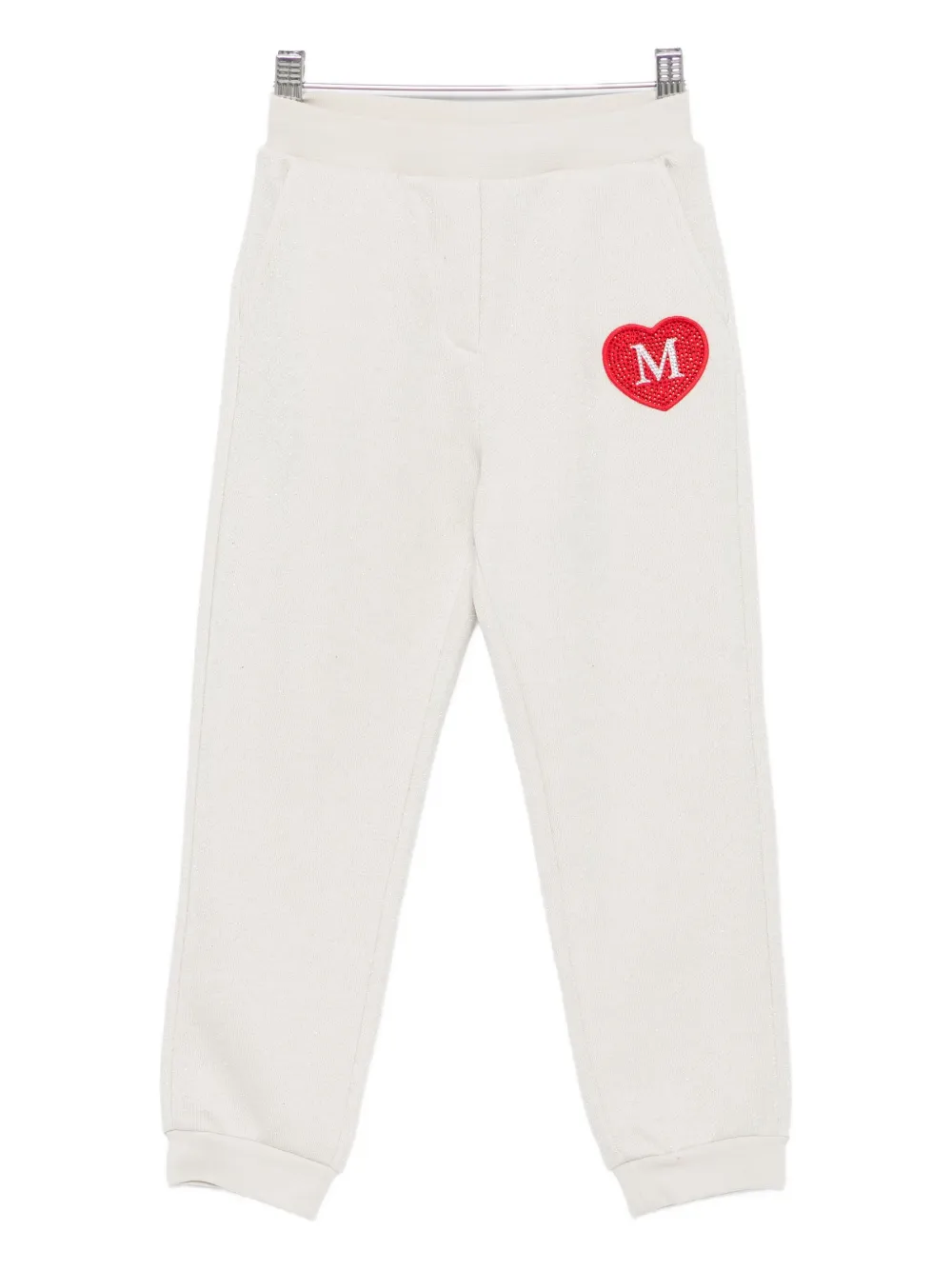 Monnalisa heart-embellished trousers Beige