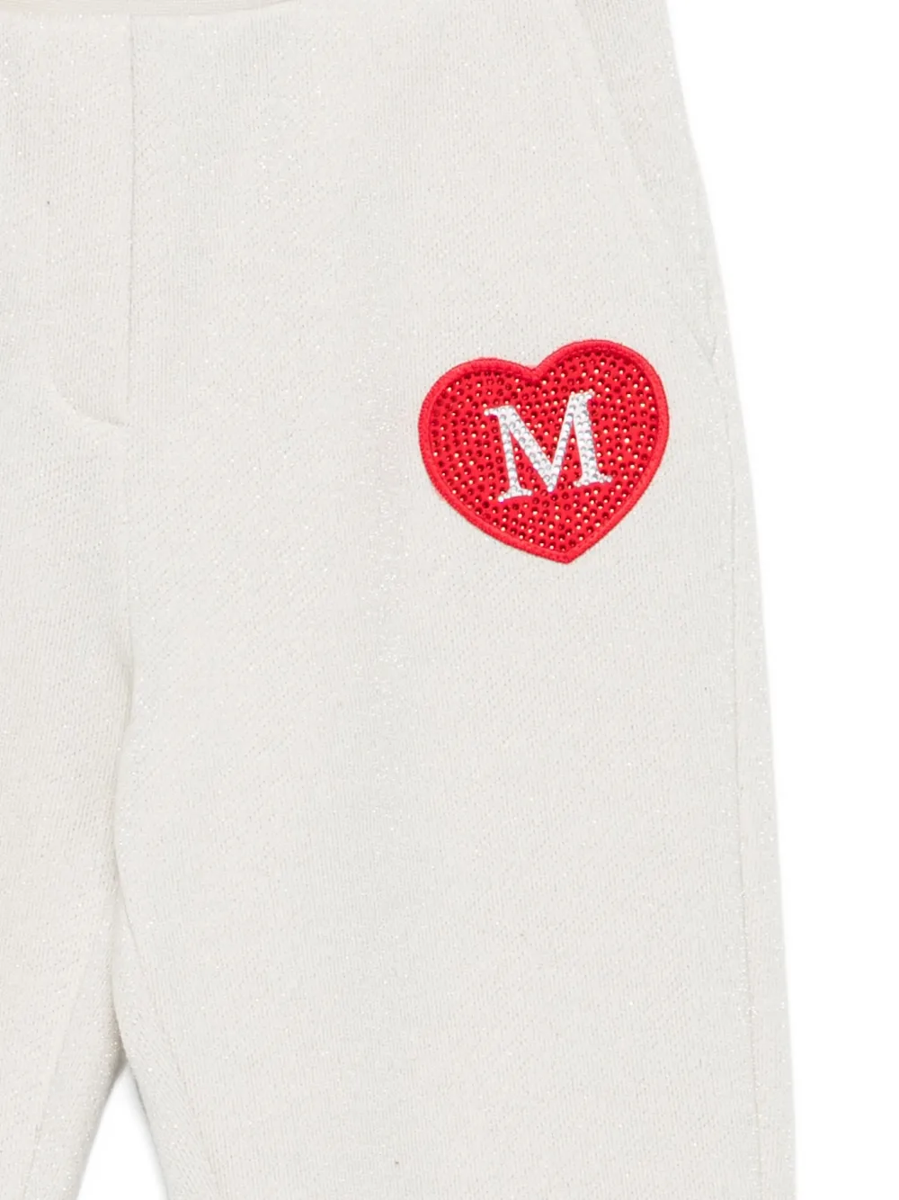 Monnalisa heart-embellished trousers Beige