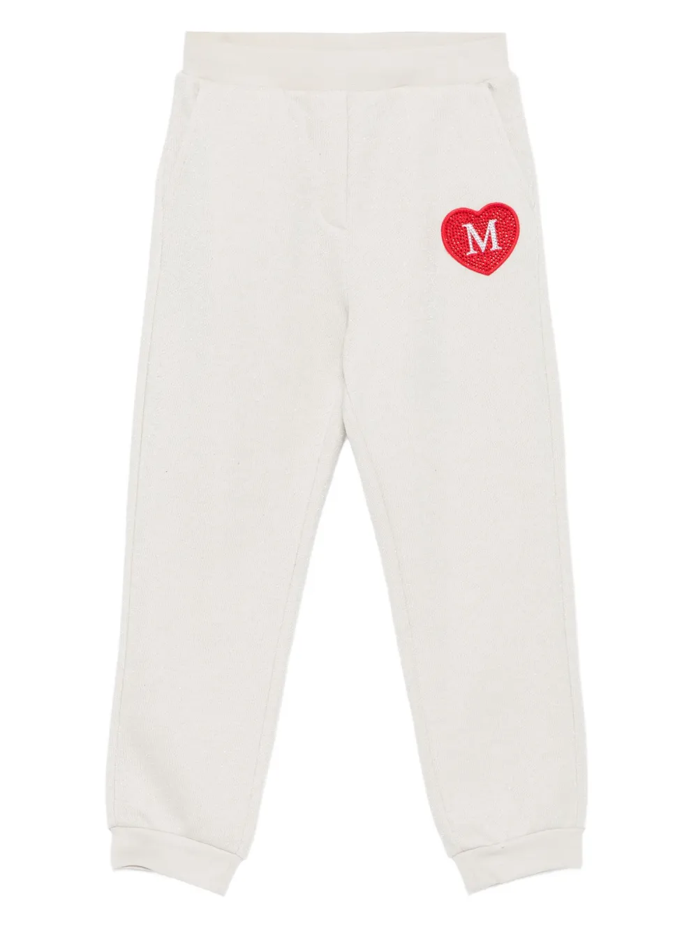 Monnalisa Broek verfraaid met hart Beige
