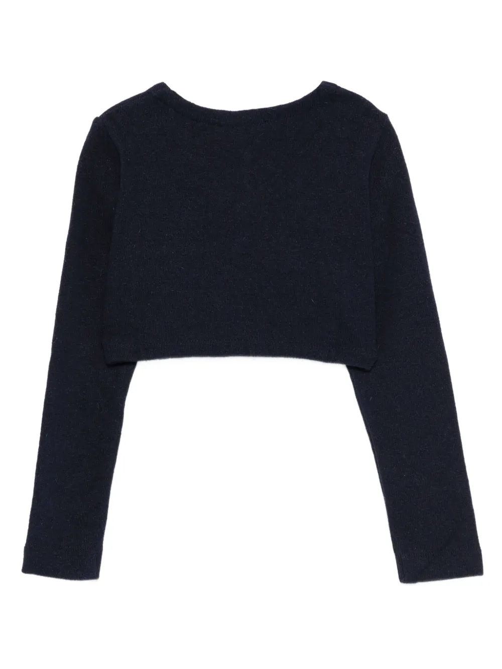 Monnalisa Wollen vest met hartknoop Blauw
