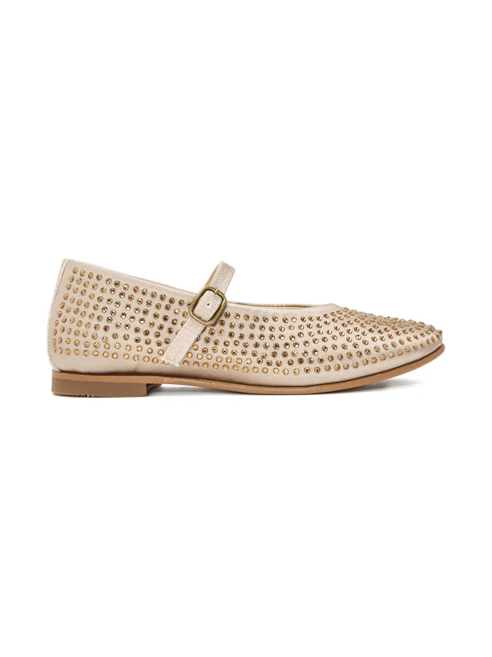 ANDANINES crystal-embellished ballerinas Neutrals