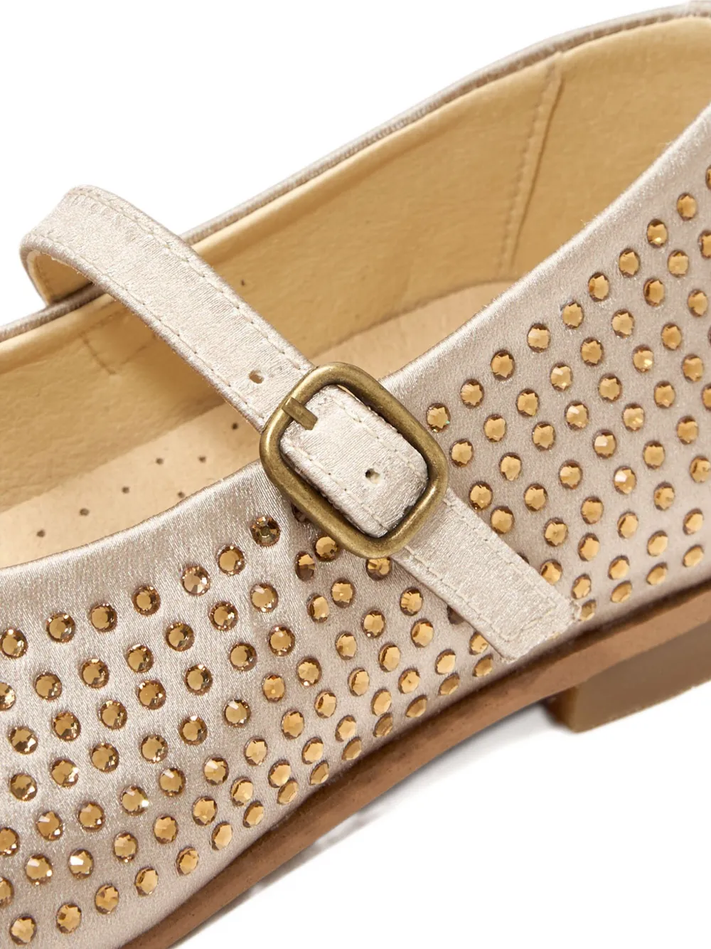 ANDANINES crystal-embellished ballerinas Neutrals