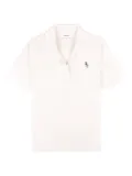 Sporty & Rich SRC ribbed logo polo top - White