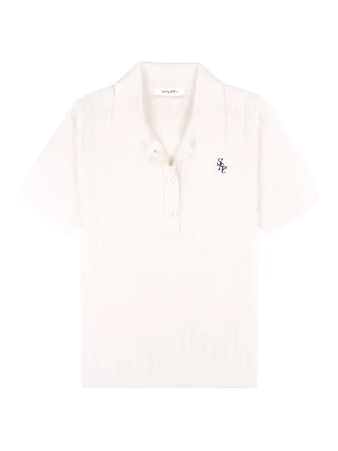Sporty & Rich SRC ribbed logo polo top