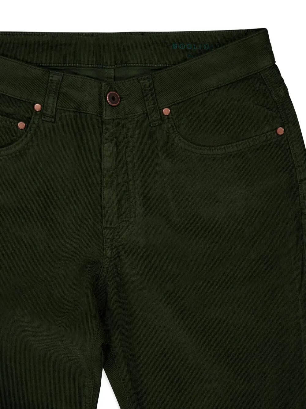 Boglioli Jeans met vijf zakken Groen
