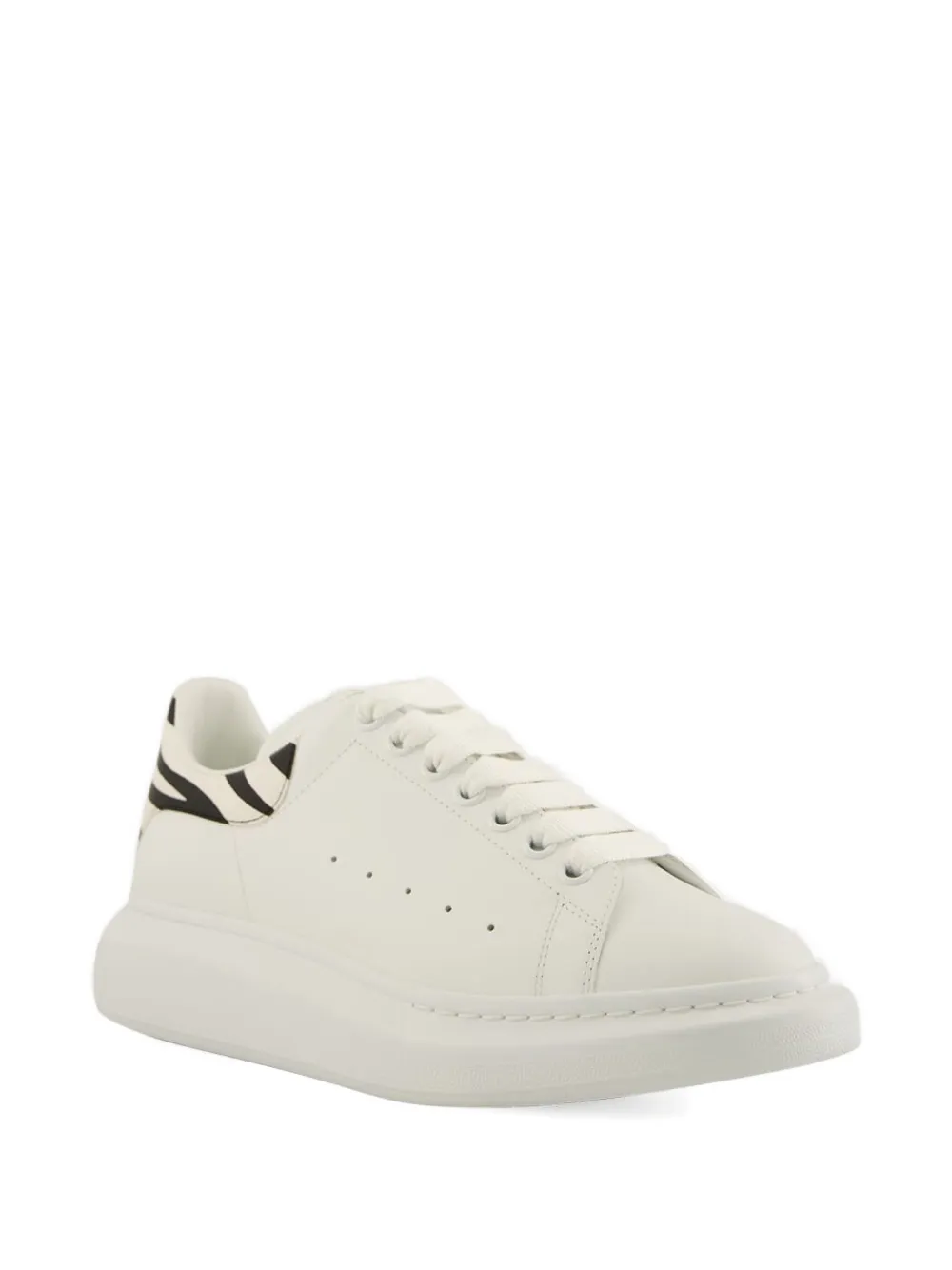 Alexander McQueen zebra-panelled leather sneakers White