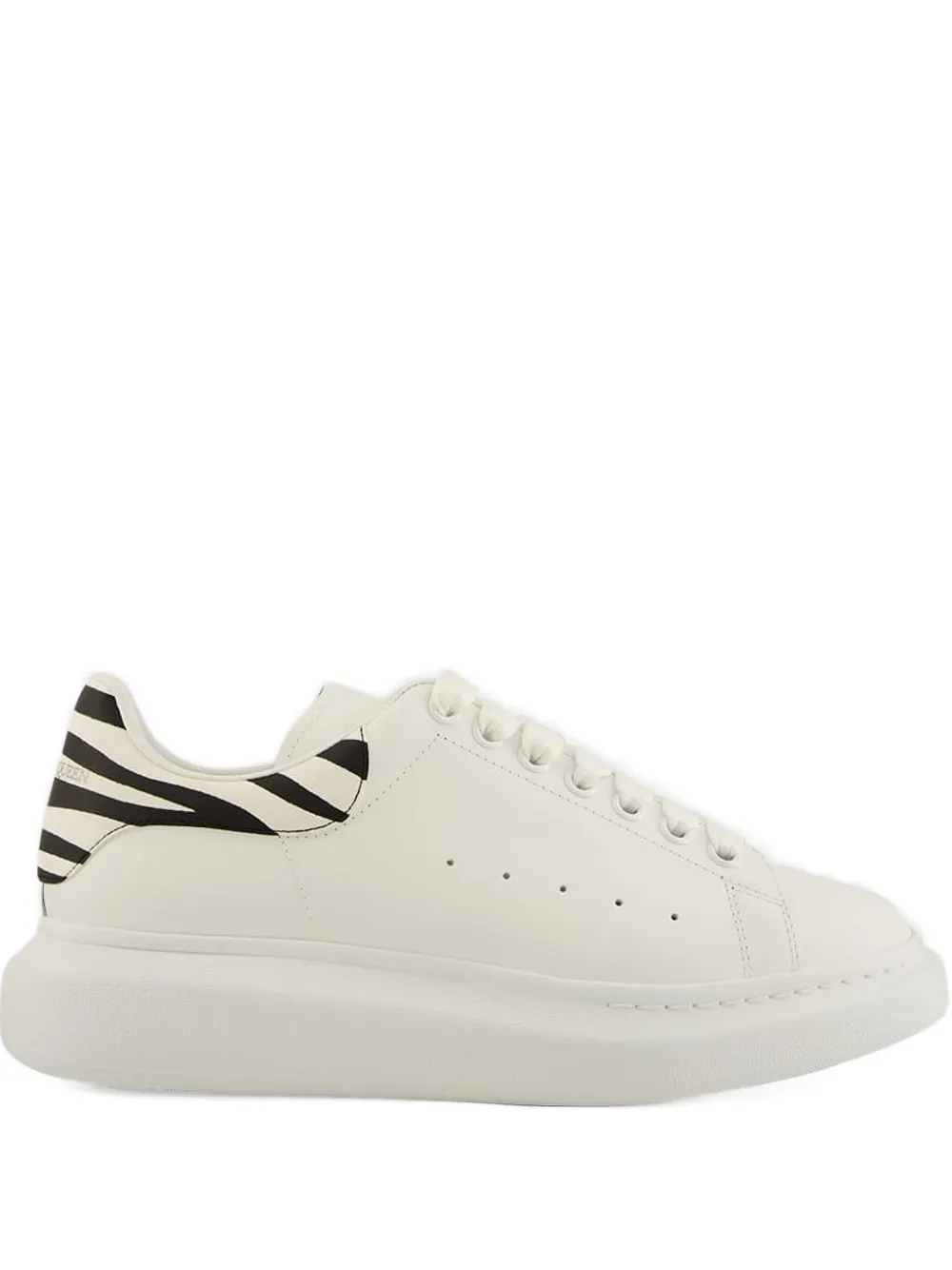 Alexander McQueen zebra-panelled leather sneakers White