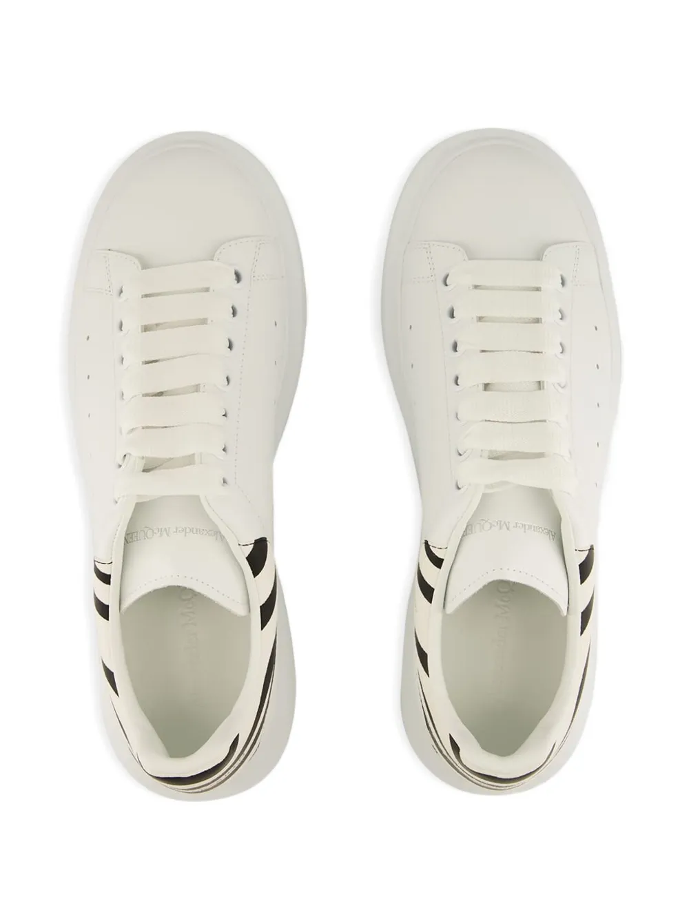 Alexander McQueen zebra-panelled leather sneakers White