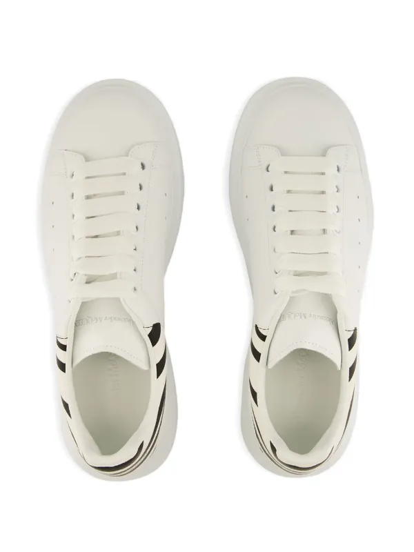 Alexander McQueen Oversized zebra-panelled Leather Sneakers | White | FARFETCH Alexander McQueen Oversized zebra-panelled Leather Sneakers | White | FARFETCH