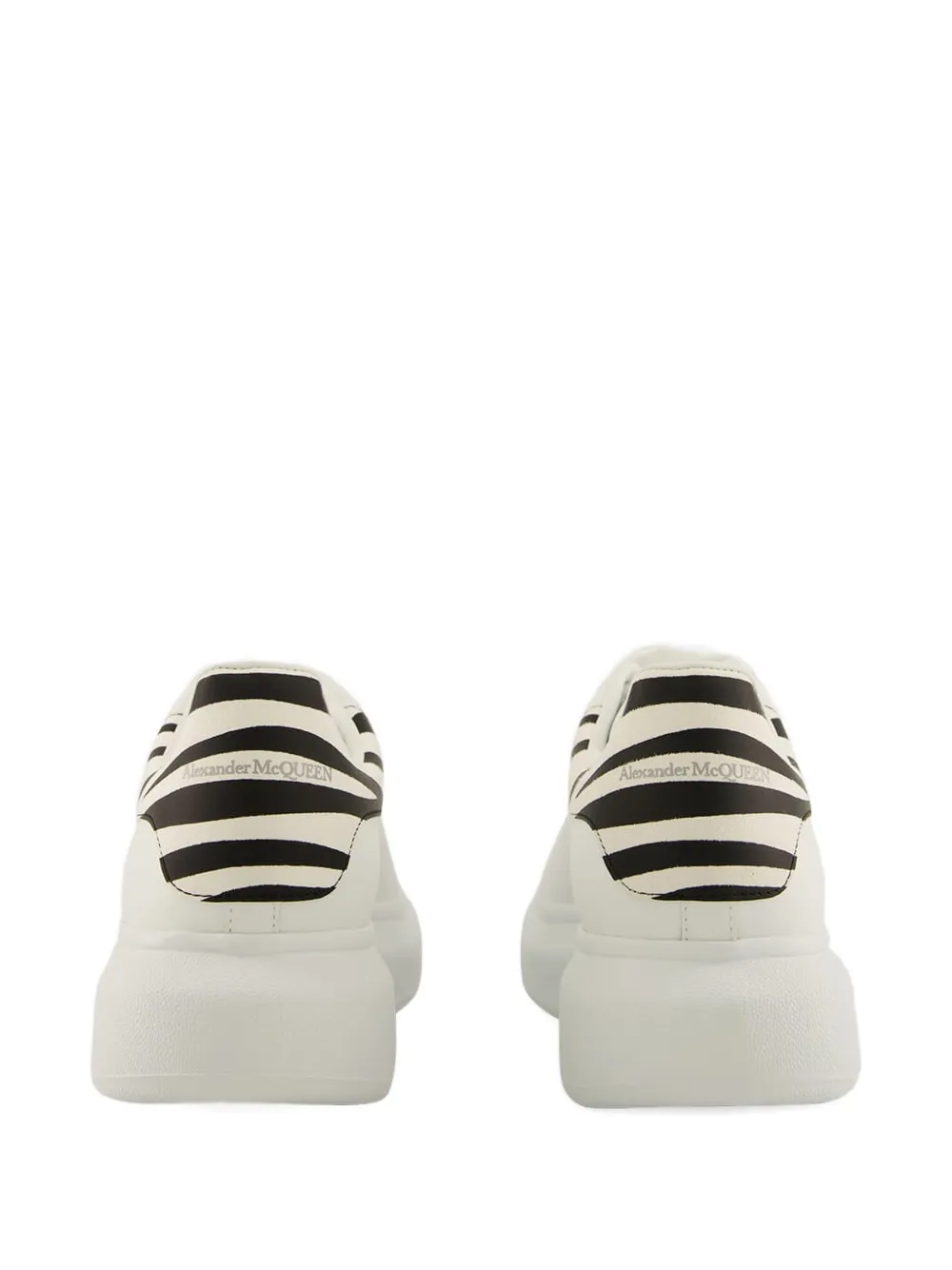 Alexander McQueen zebra-panelled leather sneakers White