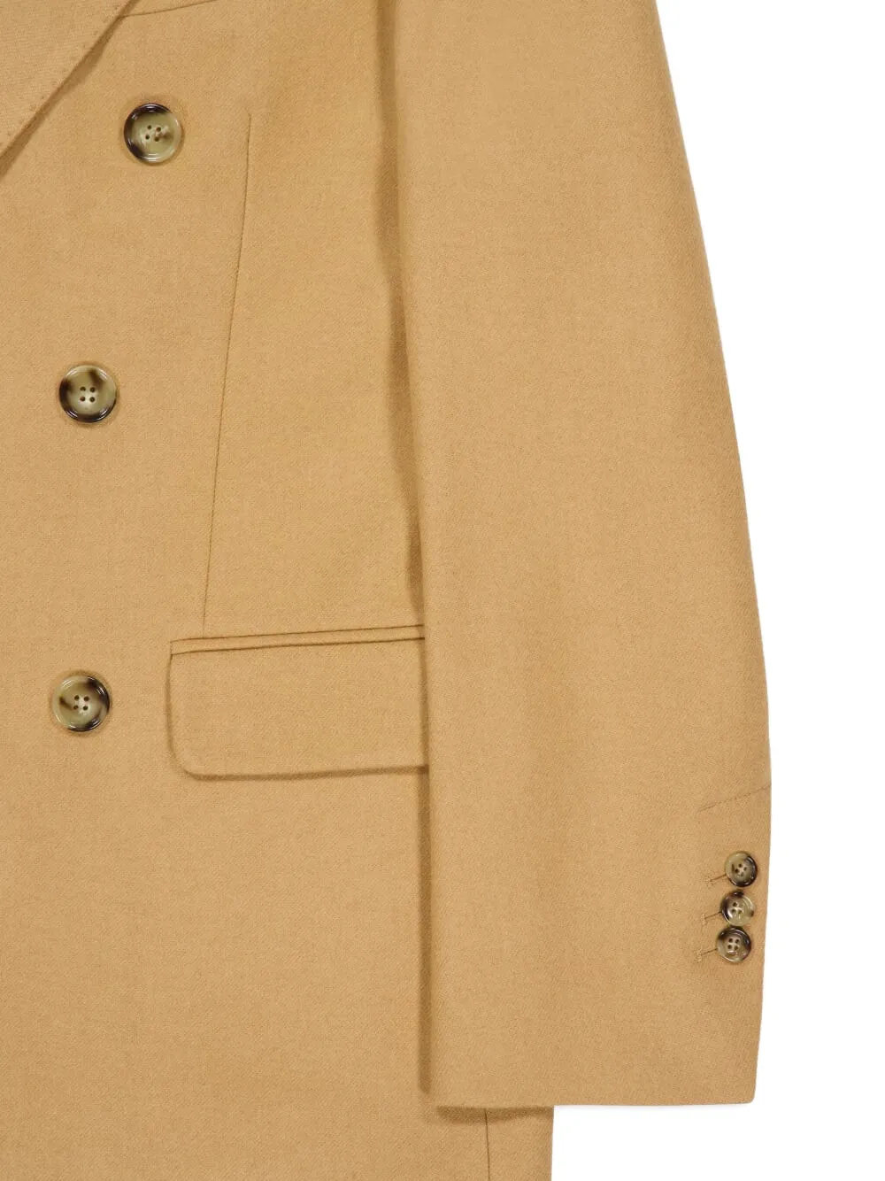 Ami Alexandre Mattiussi Double-breasted Wool Blazer In Brown