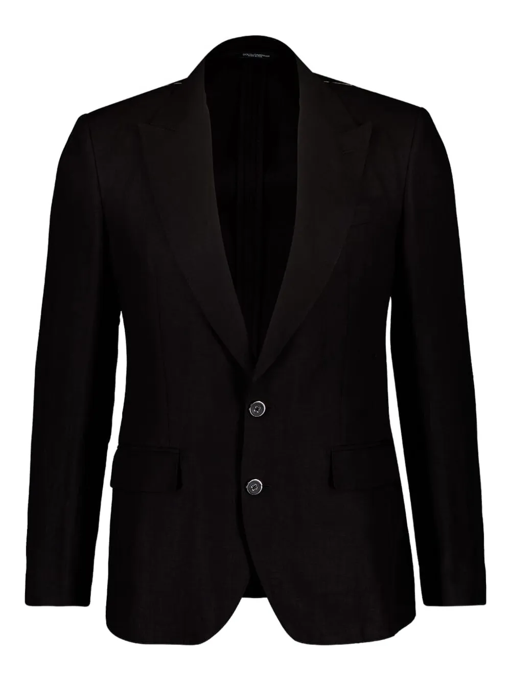 Dolce & Gabbana Linnen jack met enkele rij knopen en twee knopen N0000