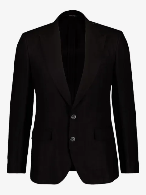Dolce & Gabbana single-breasted two-button linen jacket