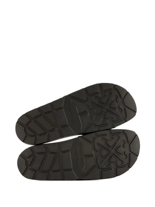 Off-White arrow-print slip-on Sliders | Black | FARFETCH UK