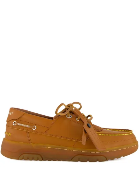 Off-White leather boat shoes