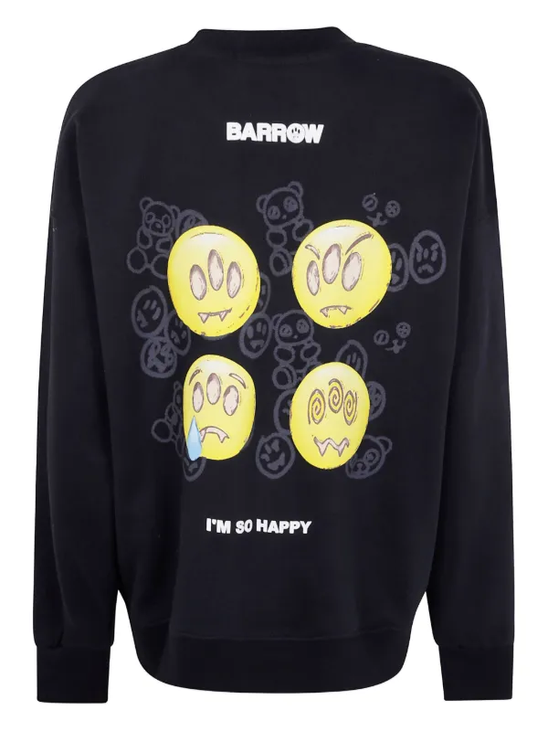 BARROW プリント スウェットシャツ | ブラック | FARFETCH JP
