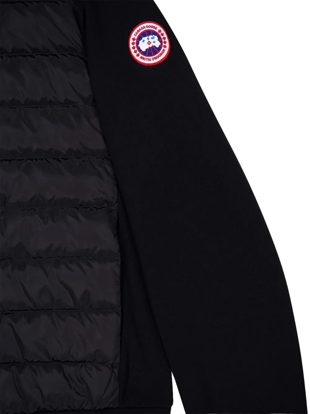 Canada Goose HyBridge Huron gewatteerd jack met rits Zwart