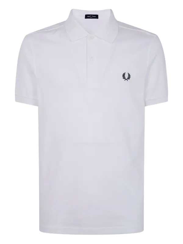 Fred Perry Polo à Broderie Couronne De Laurier Blanc FARFETCH MA