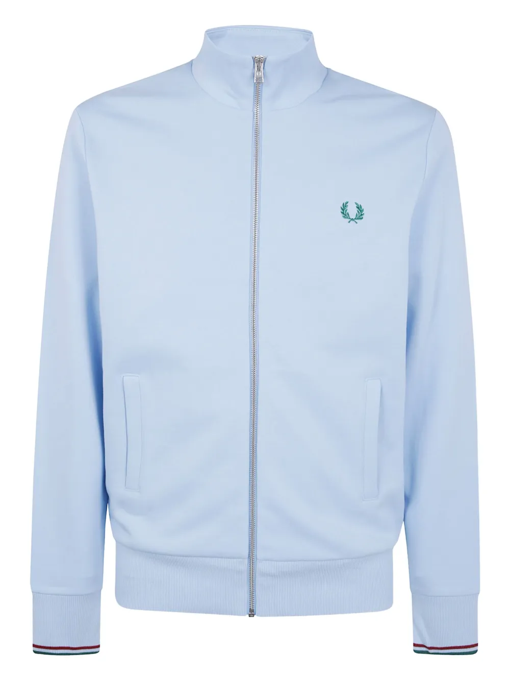 Fred Perry motif-embroidered zip-up sweatshirt | Blue | Image 1