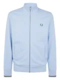 Fred Perry motif-embroidered zip-up sweatshirt - Blue