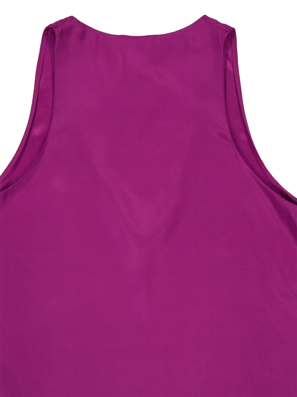  Paula V-neck Silk Tank Top - Purple 