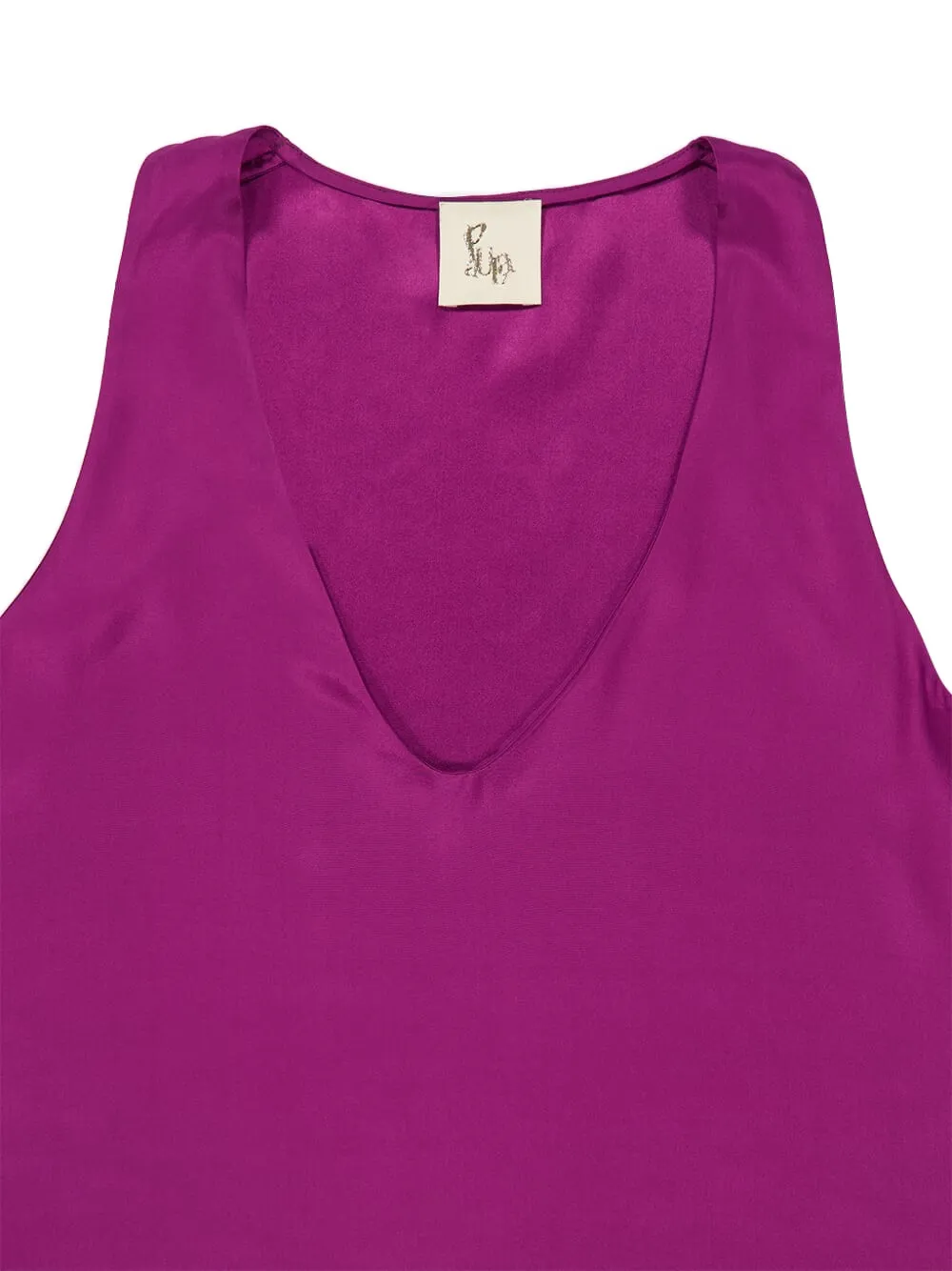 PAULA Tanktop met V-hals Paars