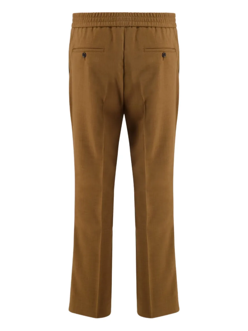 AMI Paris elasticated-waist wool trousers - Bruin