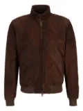 Boglioli zip-up leather bomber jacket - Brown