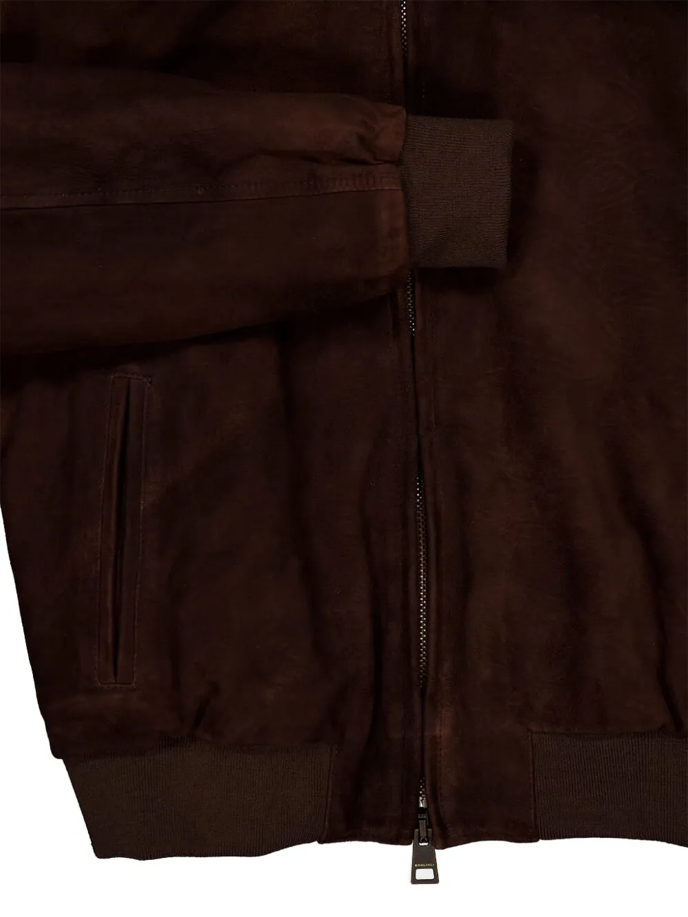 Boglioli Zip-up Leather Bomber Jacket In Burgundy
