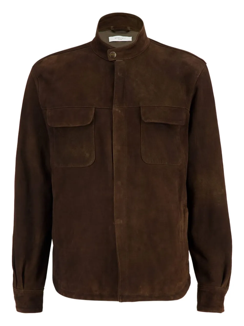Boglioli flap-pocket suede jacket | Green | Image 1