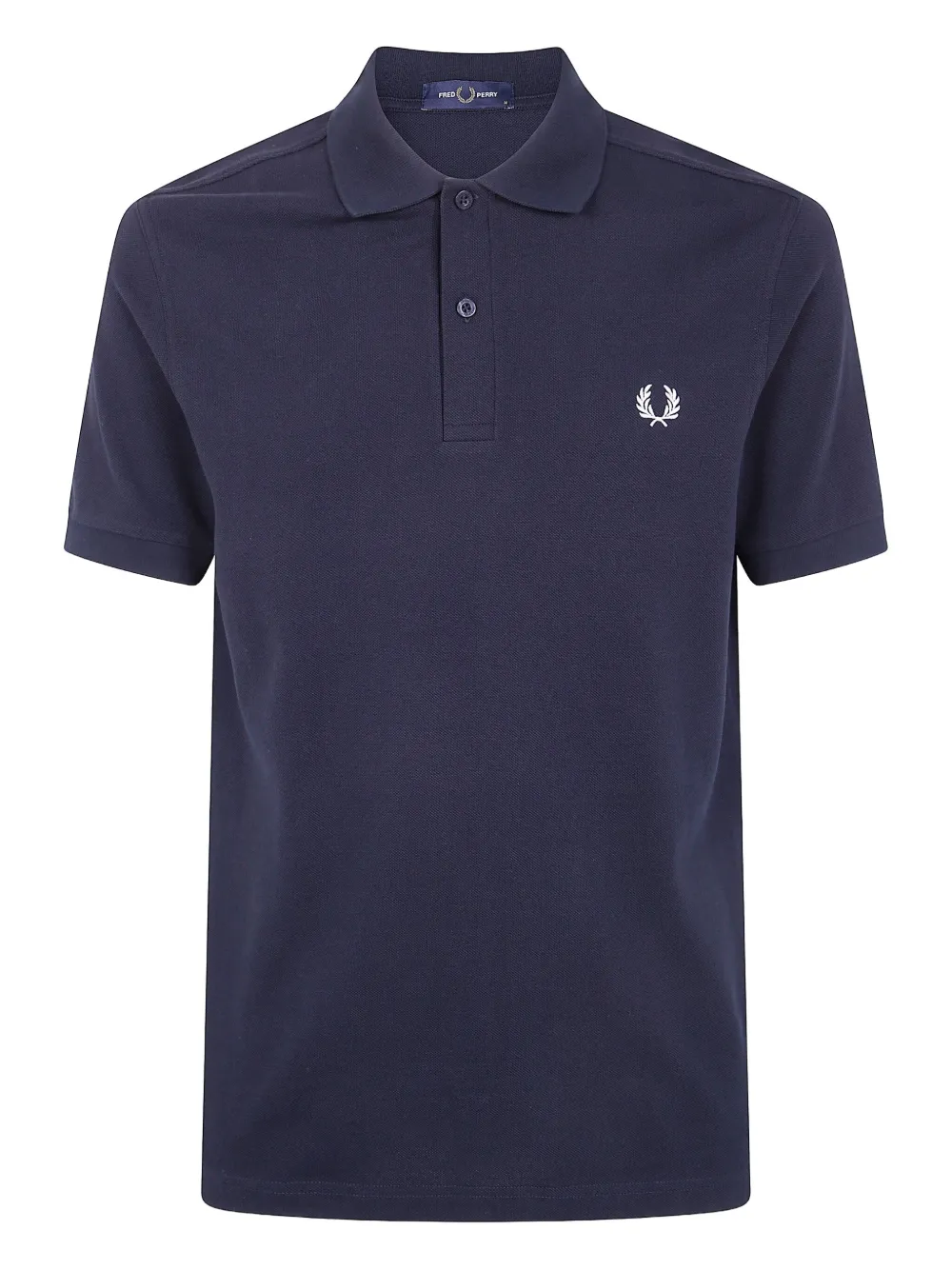 Fred Perry laurel wreath-embroidered polo shirt | Blue | Image 1