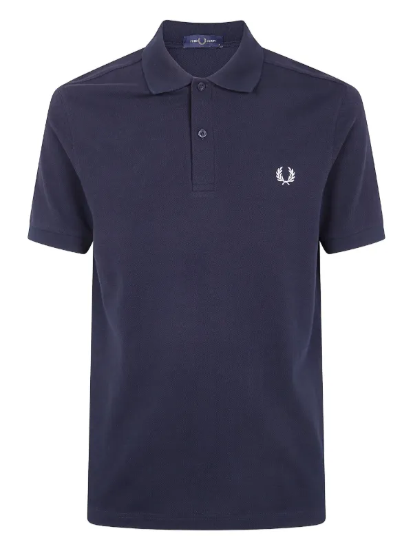 Fred Perry Camisa Polo Com Coroa De Louros Bordado | Azul