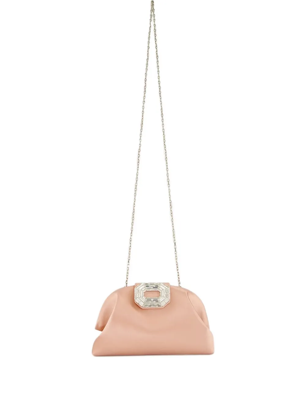 Amina Muaddi Camelia Chain-strap Clutch In Pink