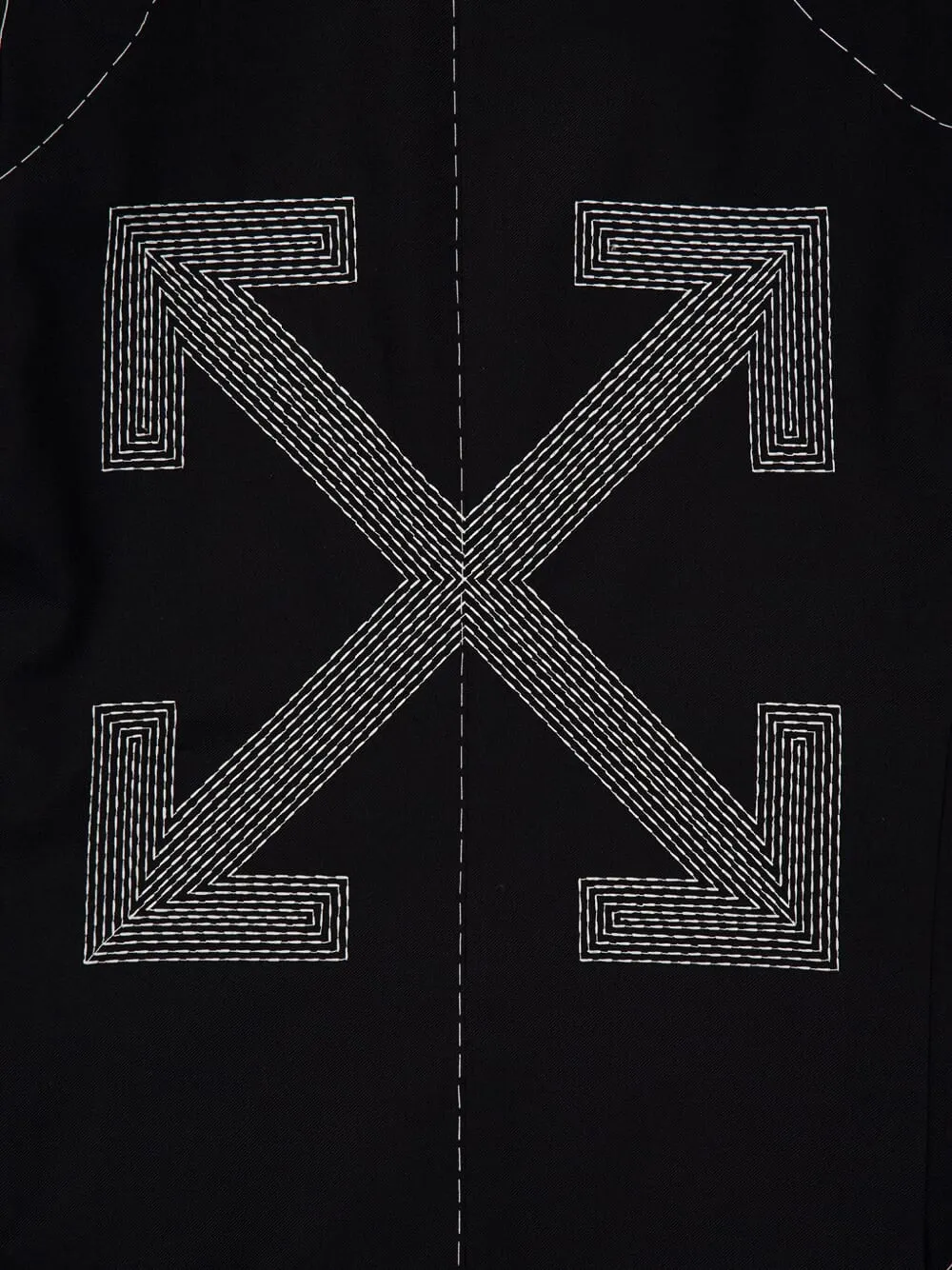 Off-White Stitch blazer met enkele rij knopen Zwart