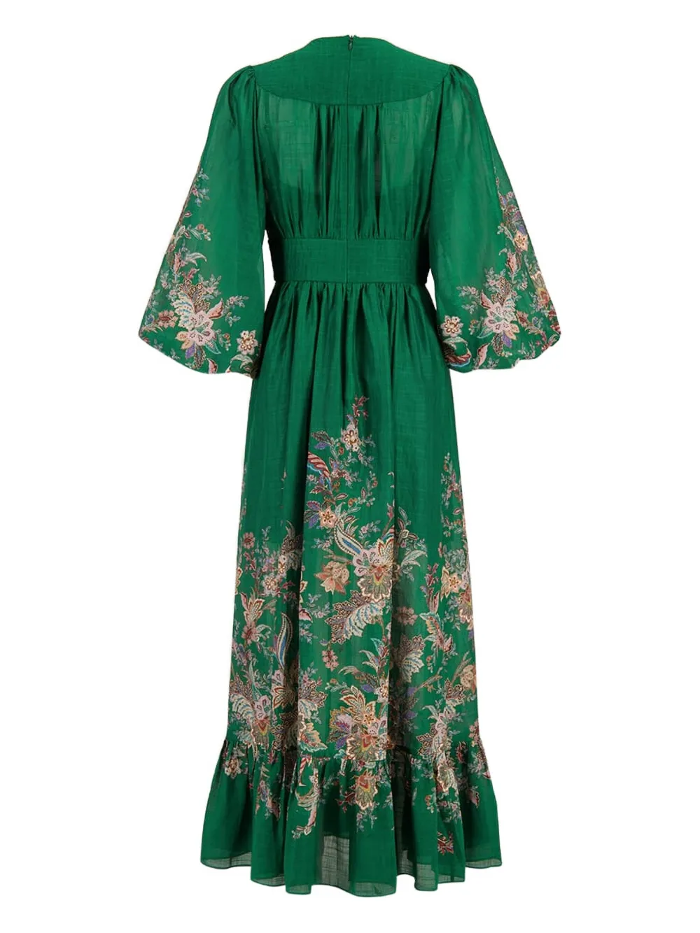 ZIMMERMANN Rhiannon Plunge maxi dress - Groen