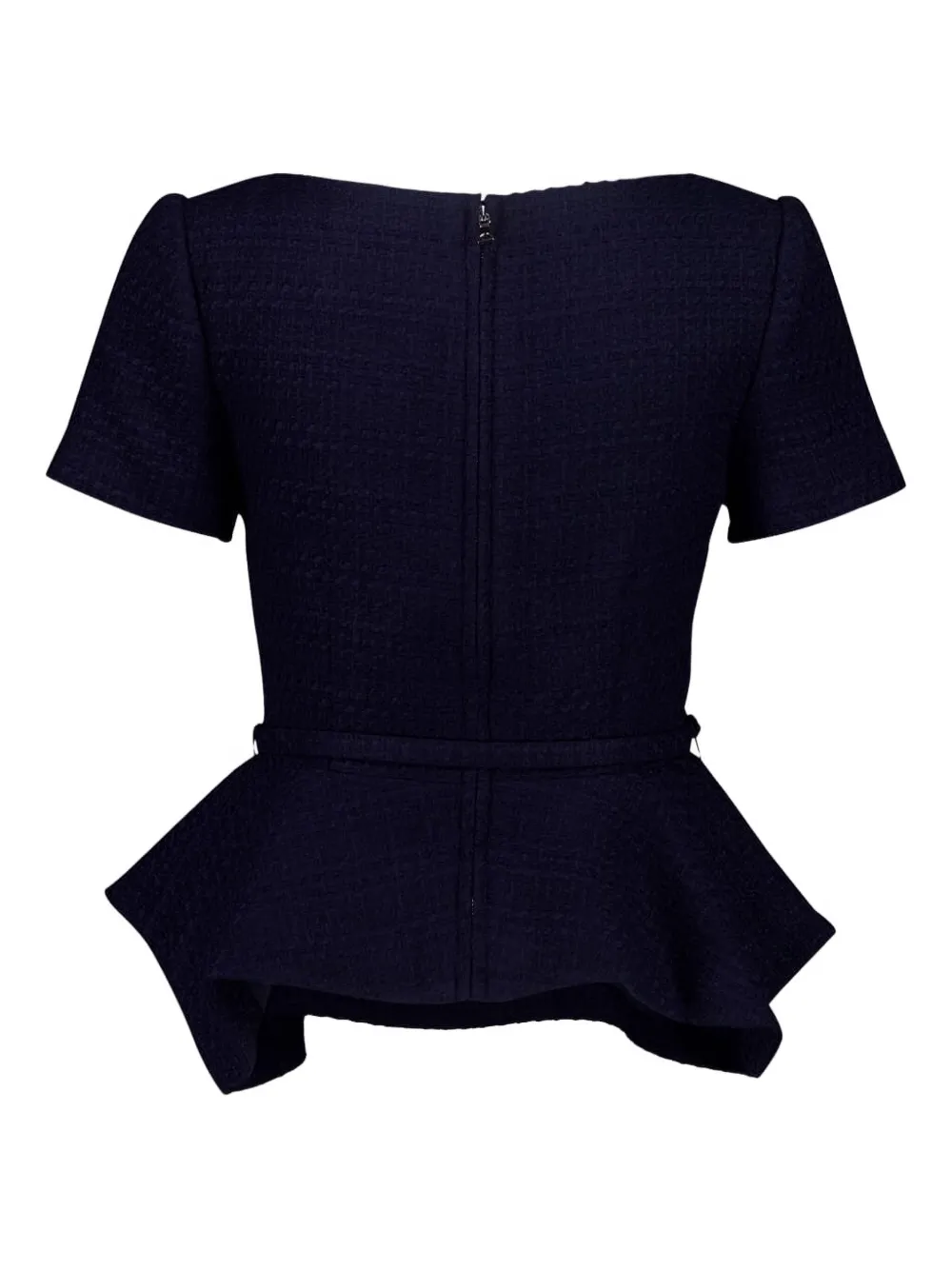 Roland Mouret asymmetric twist boucle top - Blauw