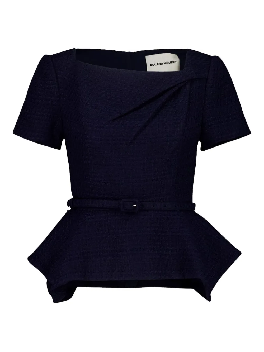 Roland Mouret asymmetric twist boucle top | Blue | Image 1