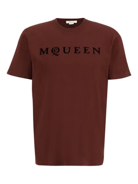 Alexander McQueen Madder flocked-logo T-shirt