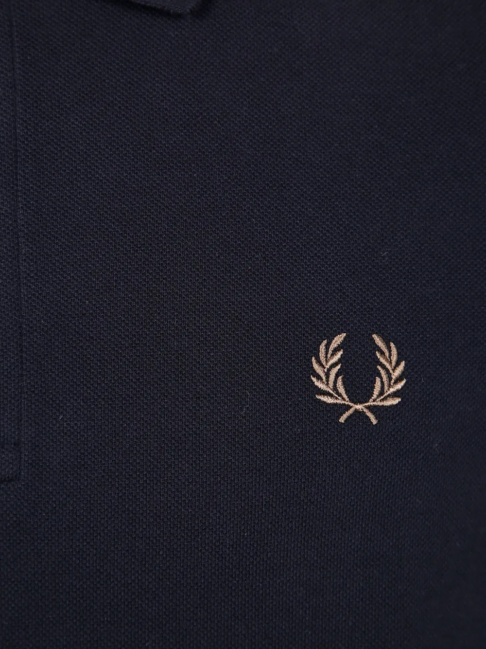 Fred Perry Laurel-embroidered Polo Shirt In Black