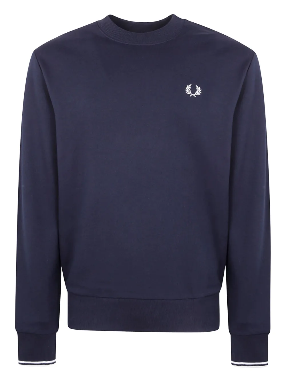 Fred Perry laurel-embroidered cotton sweatshirt | Blue | Image 1