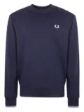 Fred Perry laurel-embroidered cotton sweatshirt - Blue