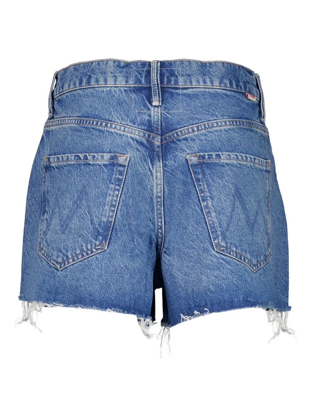 Mother The Main Course Fray Denim Shorts In Chew Toy In Blue