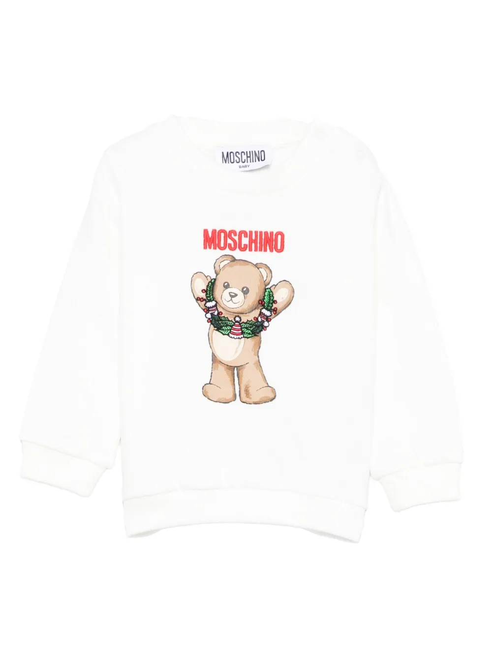Moschino Kids Sweater met print Wit