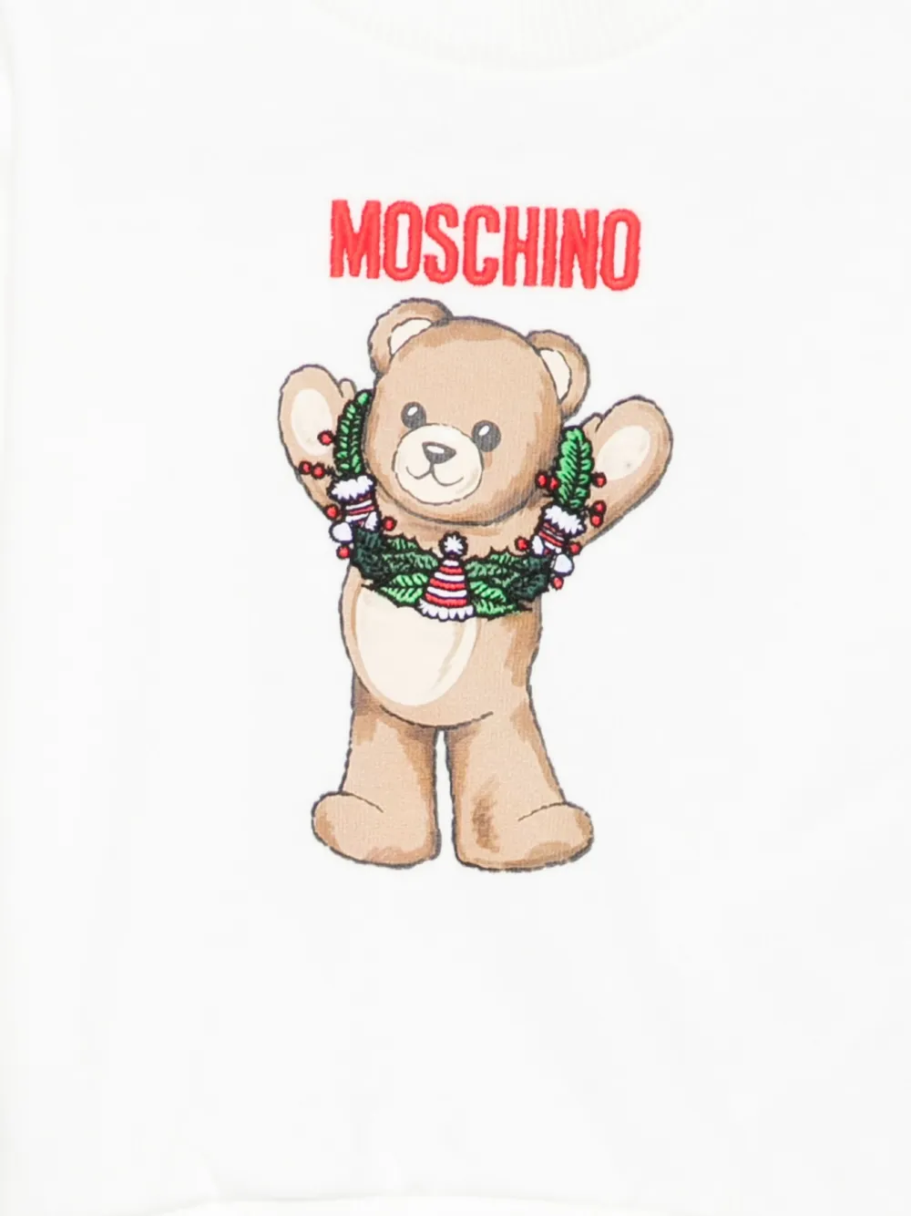 Moschino Kids Sweater met print Wit
