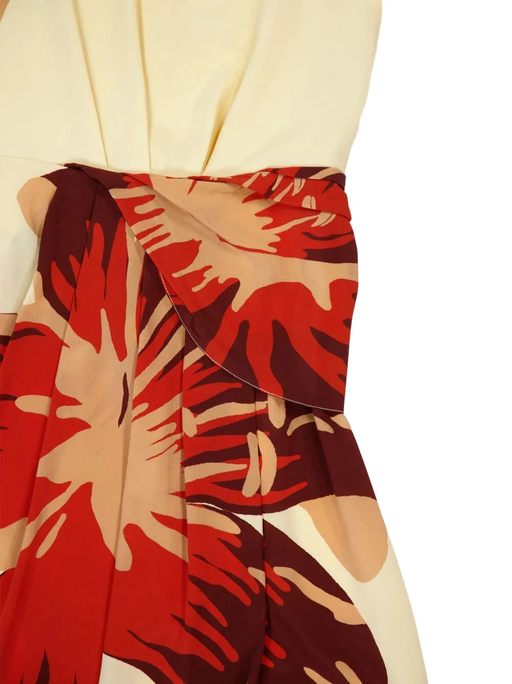 Johanna Ortiz Odyssey midi-jurk met bloemenprint Beige